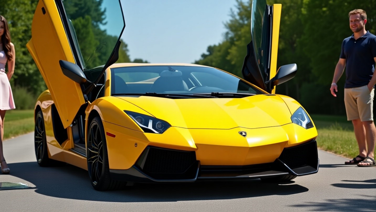a picture to show Not Every Lamborghini Is a Scissor Door Car