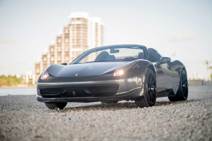 Rent the Ferrari 458 Spider Black in Miami