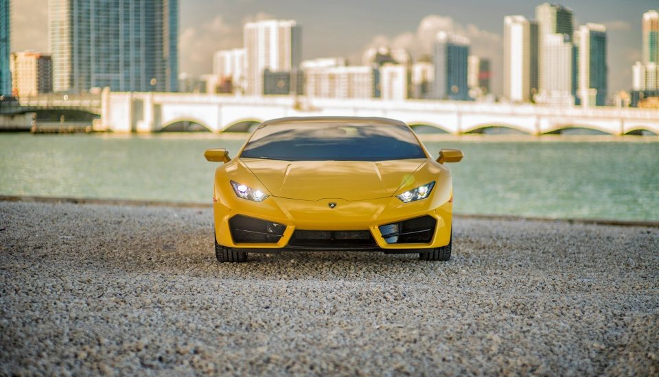 Rent the Lamborghini Huracan Yellow in Miami