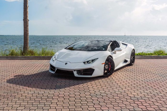 Rent Lamborghini Huracan White in Miami