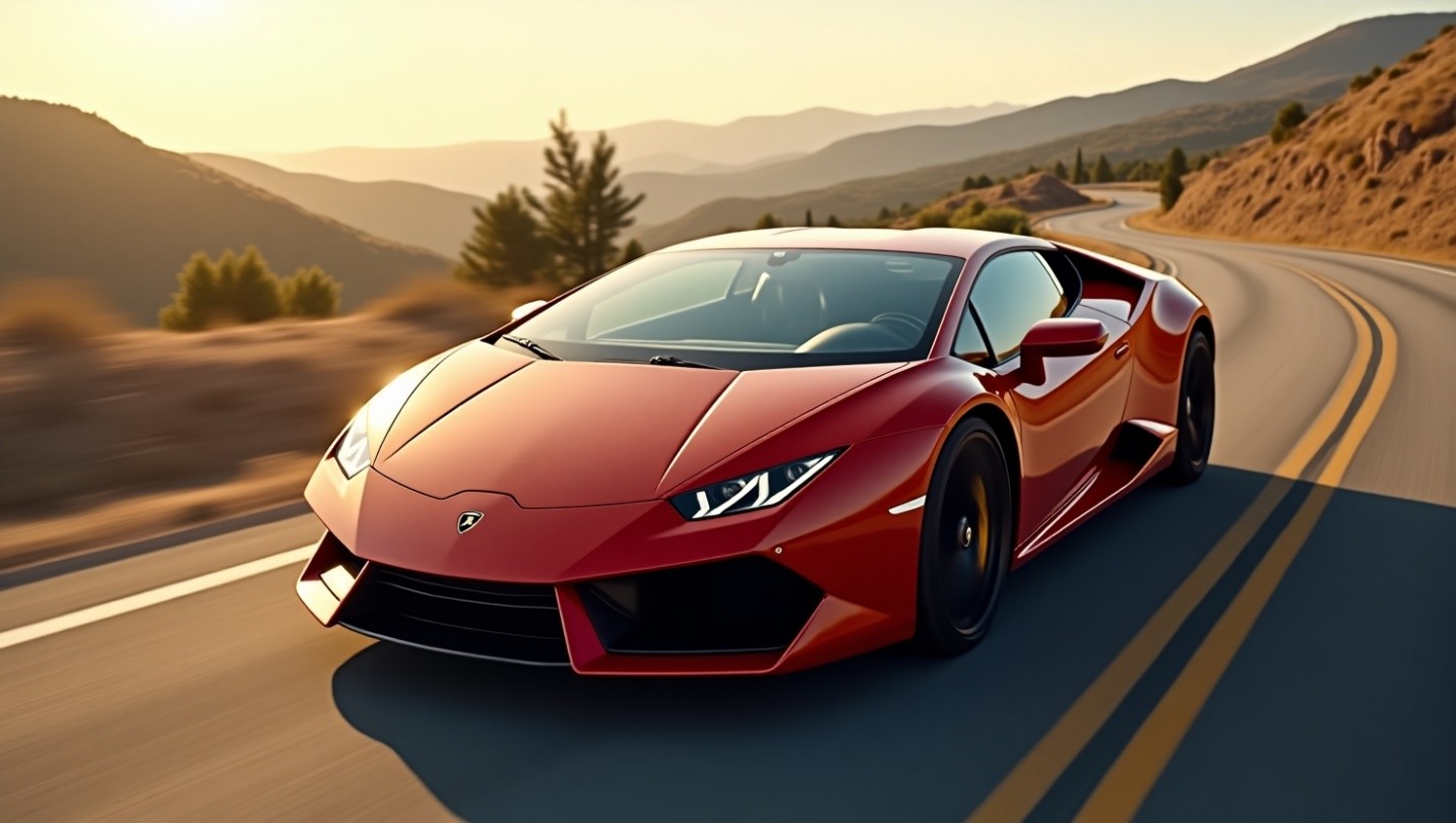 lamborghini on roads