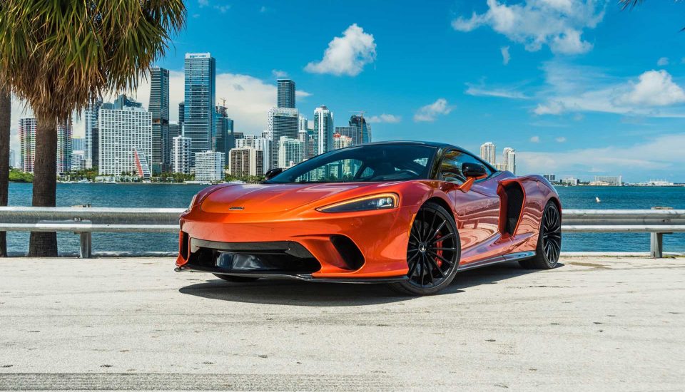 McLaren GT Orange Black Rental NYC