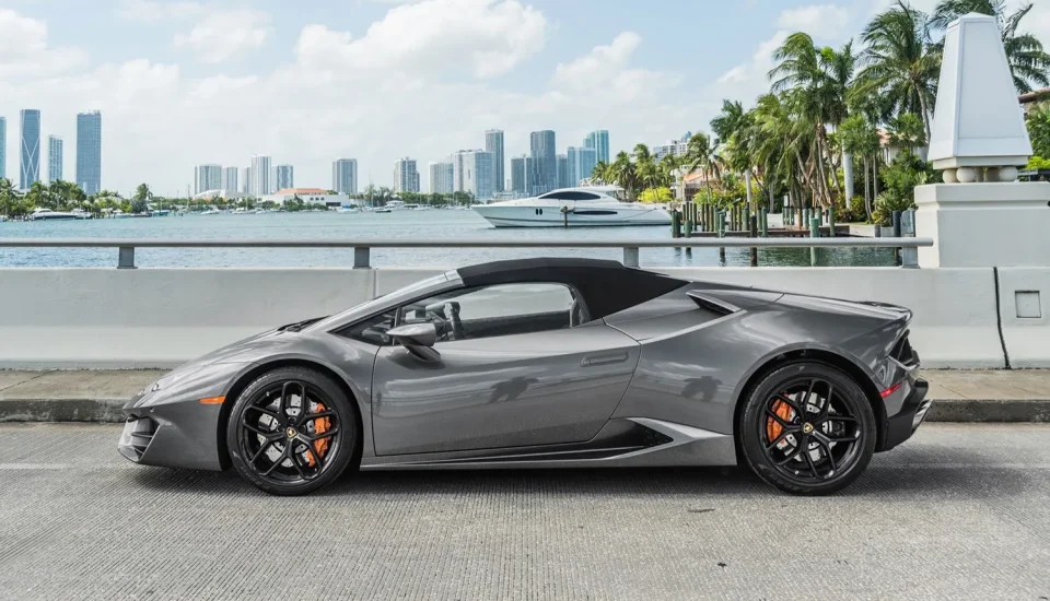 Rent the Lamborghini Huracan Dark Grey in Miami